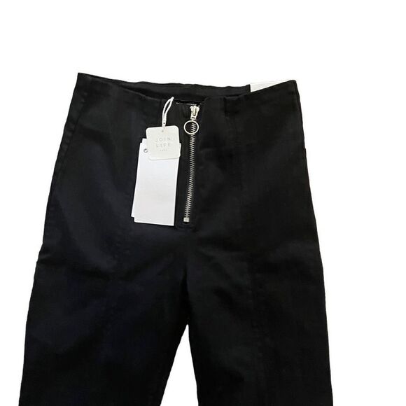 ZARA Black High Waisted Zipper Jeggings Jeans Size 2 - Picture 5 of 6